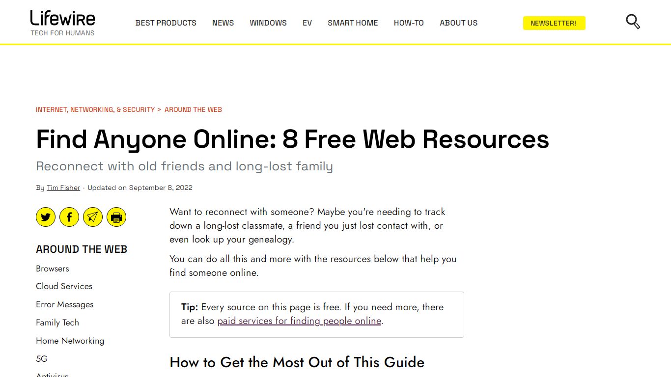 Find Anyone Online: 7 Free Web Resources - Lifewire